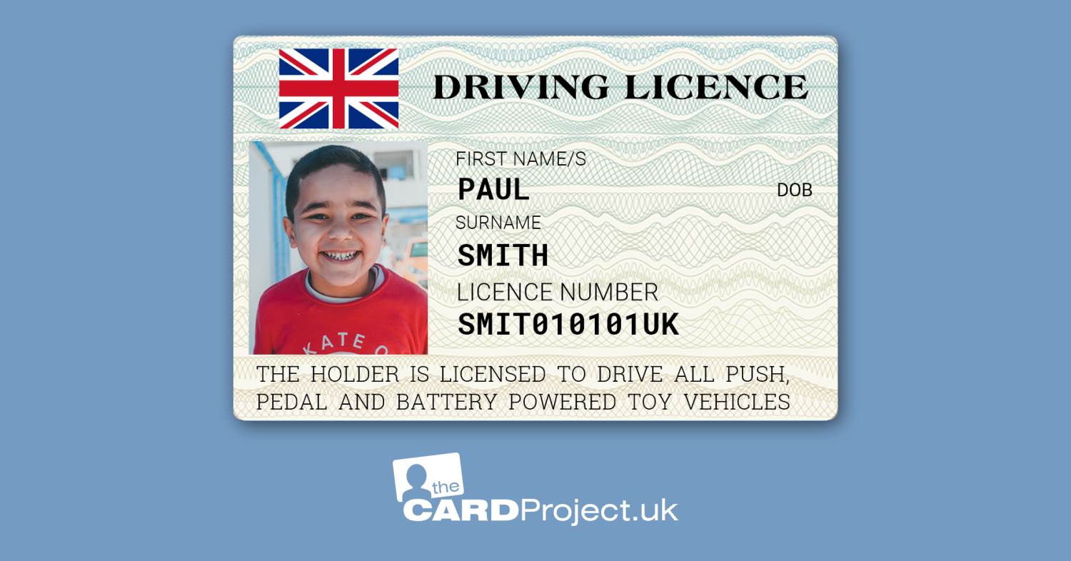 Childs Toy Driving Licence